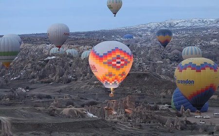 Kapadokya'da balon turlarına hava engeli