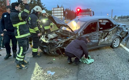 Kontrolden çıkan otomobil bariyerlere çarptı; 1 yaralı