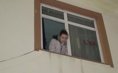 Kapıyı üzerine kilitleyip kaçtı, genç kadın pencereden yardım istedi