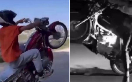 Akrobatik hareketler yapan motosikletçi 77 bin lira ceza yedi