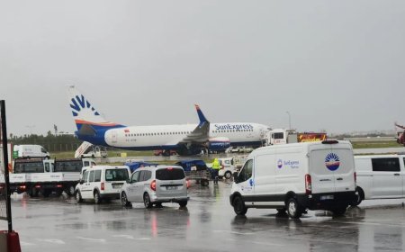 Antalya Havalimanı'nda facianın eşiğinden dönüldü. Kalkışta uçağın tekerleği koptu