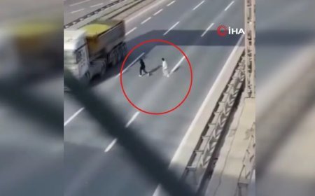 Tehlikeli yolculuk kamerada. "İnşallah başlarına bir iş gelmez"