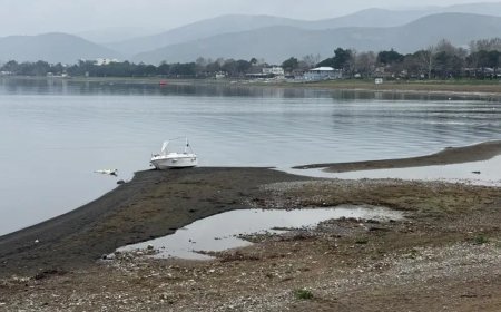 İznik Gölü'nde kuraklık alarmı. Yağışlara rağmen çekilme sürüyor