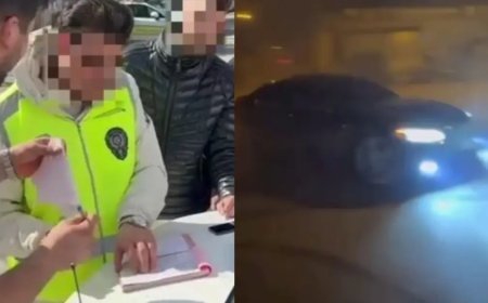 Drift attığı görüntüyle sanal devriyeye takıldı. 58 bin TL cezayla ehliyetine el konuldu