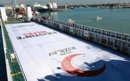 Türk Kızılay, Gazze'ye 21'inci İyilik Gemisi'ni yola çıkardı