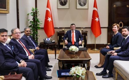 Cumhurbaşkanı Yardımcısı Yılmaz, D-8 Genel Sekreteri Büyükelçi Mahmood'u kabul etti