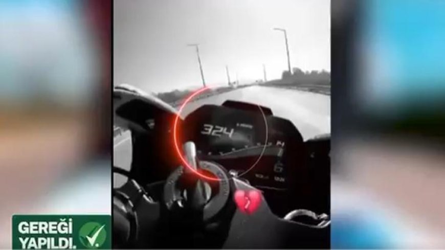 Bakan Yerlikaya duyurdu! Otoyolda 324 km hız yapan sürücü yakalandı