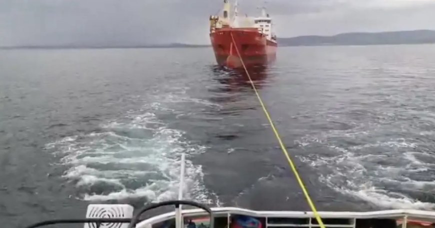 Çanakkale Boğazı’nda arıza yapan gemi kurtarıldı