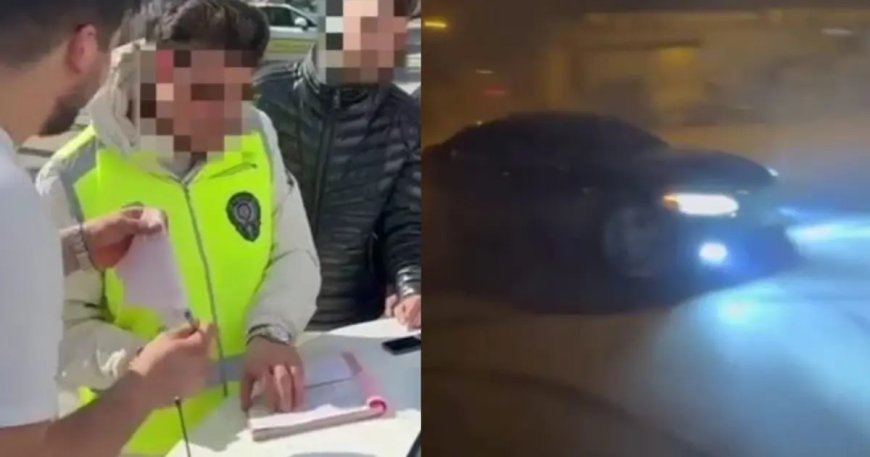 Drift yapıp sosyal medyada paylaştı, 58 bin TL ceza yedi