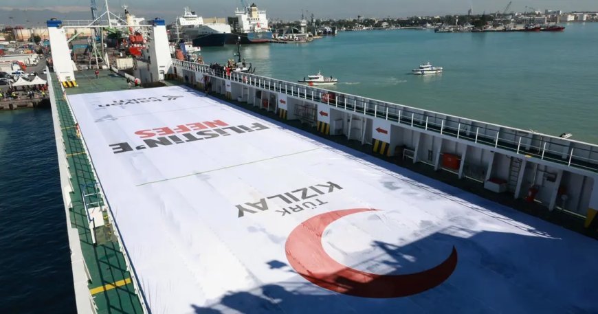 Türk Kızılay, Gazze'ye 21'inci İyilik Gemisi'ni yola çıkardı