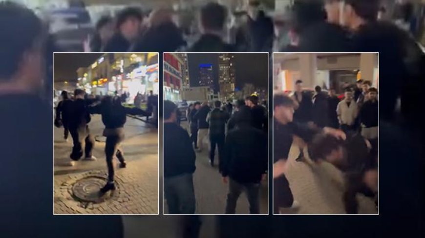 Ramazan etkinliğinde yumruklar havada uçuştu! İftar sonrası kavga kamerada