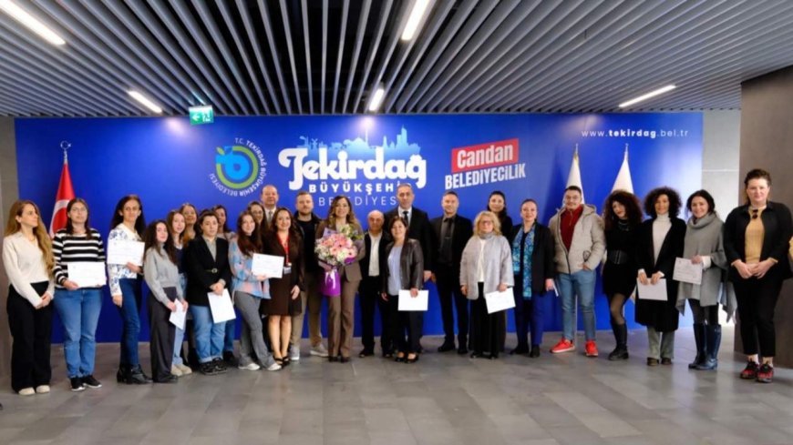 Tekirdağ Büyükşehir Belediyesi'nin açtığı Almanca kursunda ilk sertifikalar verildi