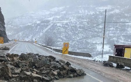 Gümüşhane'de heyelan. Giresun karayolu çift yönlü kapandı