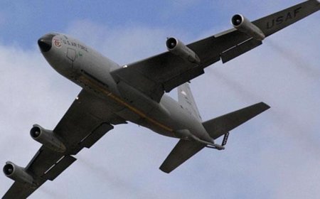 SON DAKİKA ABD'nin yakıt ikmal uçağı Irak'ta düştü