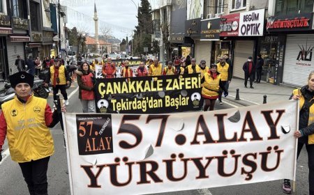 Tekirdağ'dan Çanakkale'ye '57'nci Alay Vefa Yürüyüşü' başladı