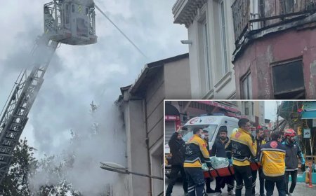 Fatih'te bir binada yangın. Bir can kaybı, biri ağır 5 yaralı