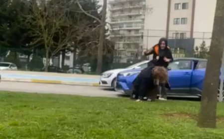 İstanbul trafiğinde saç saça kavga! Kimseye aldırmadı, yerlerde sürükledi
