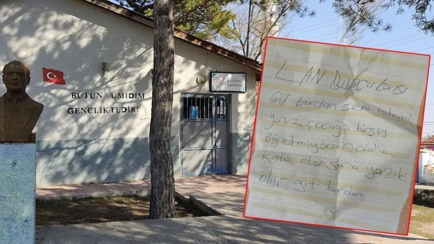 Yer: Eskişehir! İlkokul kapısına tehdit mektubu bıraktı