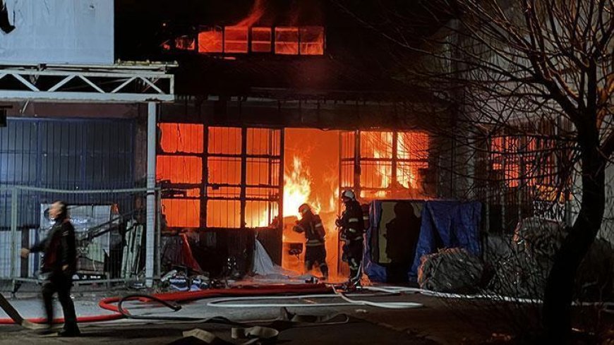 Kayseri’de mobilya atölyesinde yangın