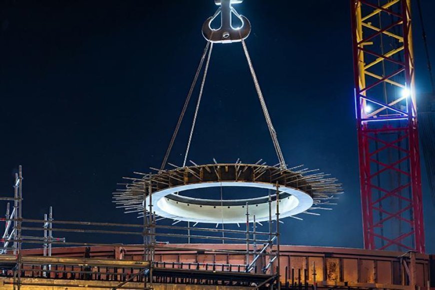 Akkuyu NGS'nin dördüncü güç ünitesinde reaktör şaftının kritik yapısal bileşeni monte edildi