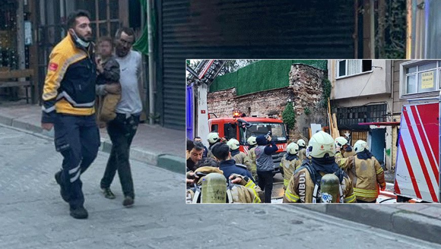 Fatih'te 3 katlı binada yangın çıktı: 1 ölü