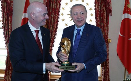 Cumhurbaşkanı Erdoğan, FIFA Başkanı Gianni Infantino'yu kabul etti