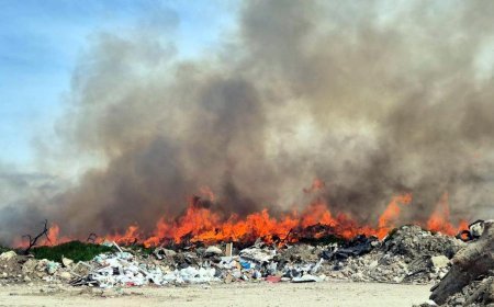 Tekirdağ'da atık deposunda yangın