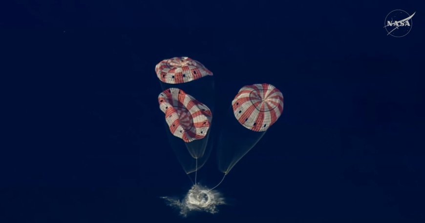 Derin uzaydan tarihi dönüş. 4 astronot Dünya'ya indi