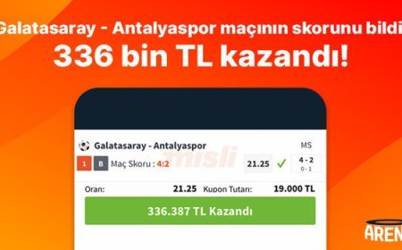 Galatasaray - Antalyaspor maçının skorunu bildi, 336 bin TL kazandı!