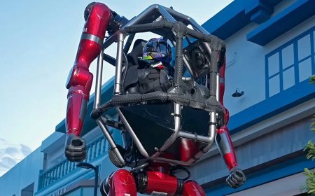 Çinli şirket dev robotu tanıttı: Hem iş makinesi hem de sivil araç