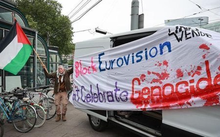 Eurovision'un finaline saatler kaldı! Viyana'da 'Özgür Filistin' sesleri, İsrail'e yönelik büyük protesto hazırlığı