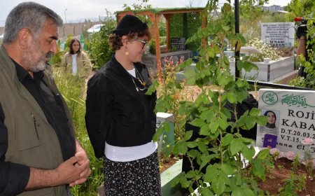 Yasemin Minguzzi, Rojin Kabaiş’in Diyarbakır'daki mezarına gitti
