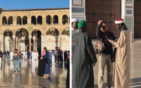 Suriye’de bayram heyecanı! Binlerce kişi tarihi Emevi Camii’nde bayram namazı kıldı