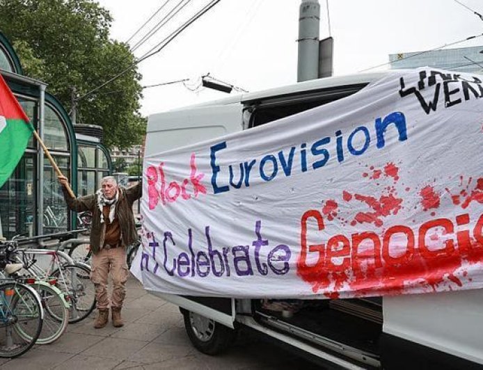 Eurovision'un finaline saatler kaldı! Viyana'da 'Özgür Filistin' sesleri, İsrail'e yönelik büyük protesto hazırlığı