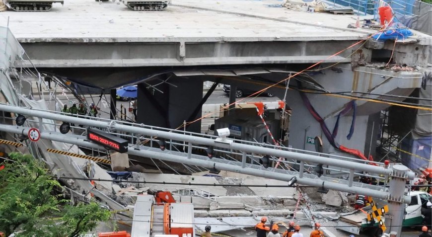 Güney Kore'de facia! Üst geçit yıkım sırasında çöktü: 3 ölü, 3 yaralı