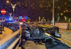 Takla atan araç hurda yığınına döndü. 19 yaşındaki sürücü ağır yaralandı