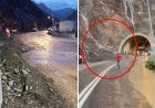 Yürekler ağza geldi! Artvin-Erzurum karayolunda heyelan