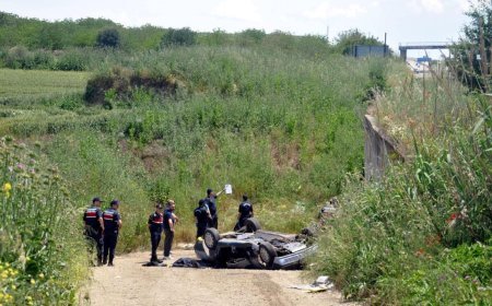 Tekirdağ'da menfeze düşen otomobilin sürücüsü öldü