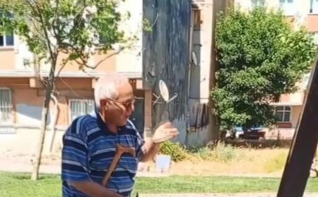 Uçmasına yardım ettiği yavru karganın annesi saldırdı