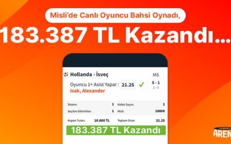 Misli’de Canlı Oyuncu Bahsi Oynadı, 183.387 TL Kazandı…