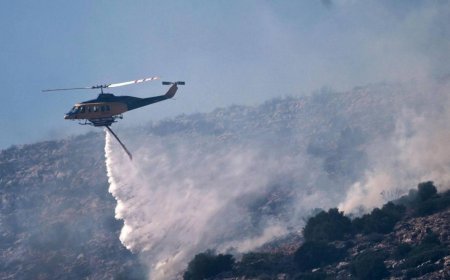 Yunanistan'da helikopter düştü! Yangın söndürme operasyonunda facia