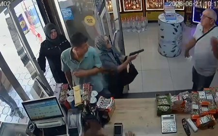 Boşanma aşamasındaki kocasını vurmak istediği tabanca tutukluluk yaptı; o anlar kamerada