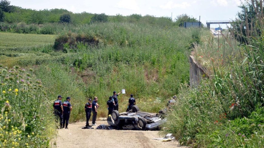 Tekirdağ'da menfeze düşen otomobilin sürücüsü öldü