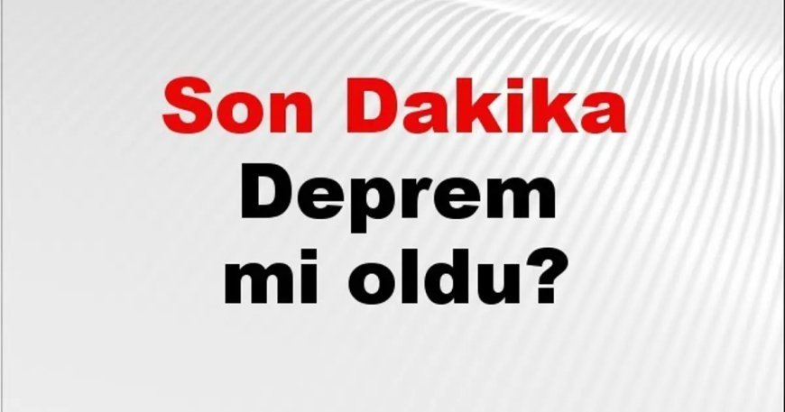 Son dakika Hakkari'de deprem mi oldu? Az önce deprem Hakkari'de nerede oldu? Hakkari deprem Kandilli ve AFAD son depremler listesi 01 Haziran 2026