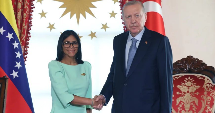 Erdoğan-Rodriguez görüşmesi. Venezuela Geçici Devlet Başkanı İstanbul'da