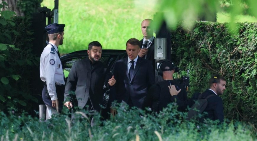 G7 Zirvesi'nde Macron ve Zelenskiy'den Trump dedikodusu! Mikrofon açık kaldı