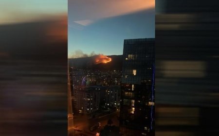 İzmir Karşıyaka'da yangın! Alevler rüzgarın etkisiyle kontrolden çıktı... Ekipler seferber oldu
