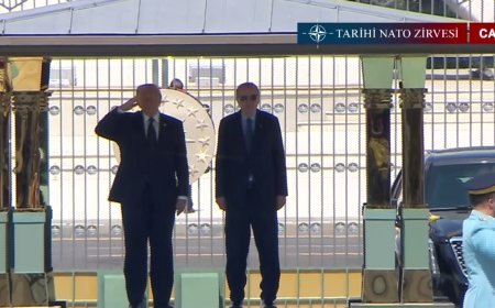 Cumhurbaşkanı Erdoğan, Beştepe'de Trump'ı karşıladı