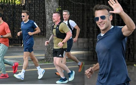 Fransa Cumhurbaşkanı Macron, Seğmenler Parkı'nda sabah koşusunu yaptı