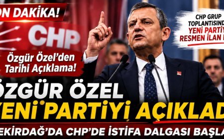 Özgür Özel Yeni Partiyi Açıkladı, Tekirdağ’da İstifalar Başladı